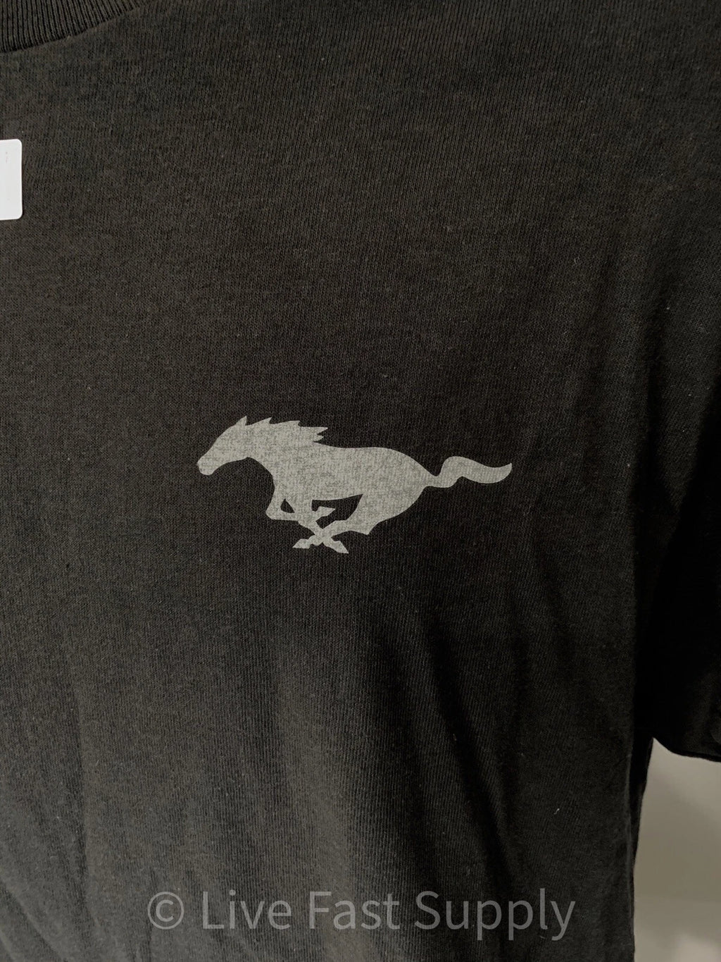 Ford Mustang T Shirt Black Running Horse Logo for Ford Mustang (2005–2024)