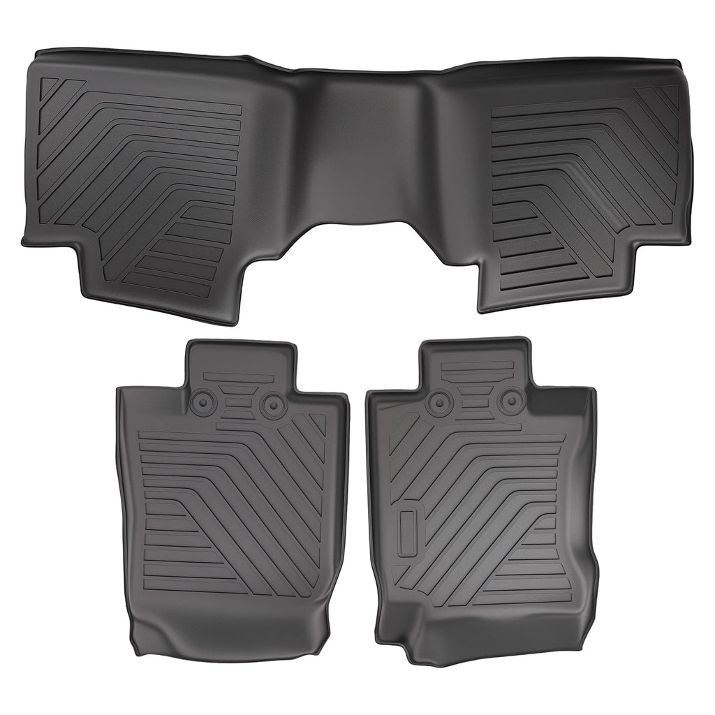 Set of 4 All Weather Floor Mats for Nissan Rogue (2014–2020) TPE Black Anti-Slip