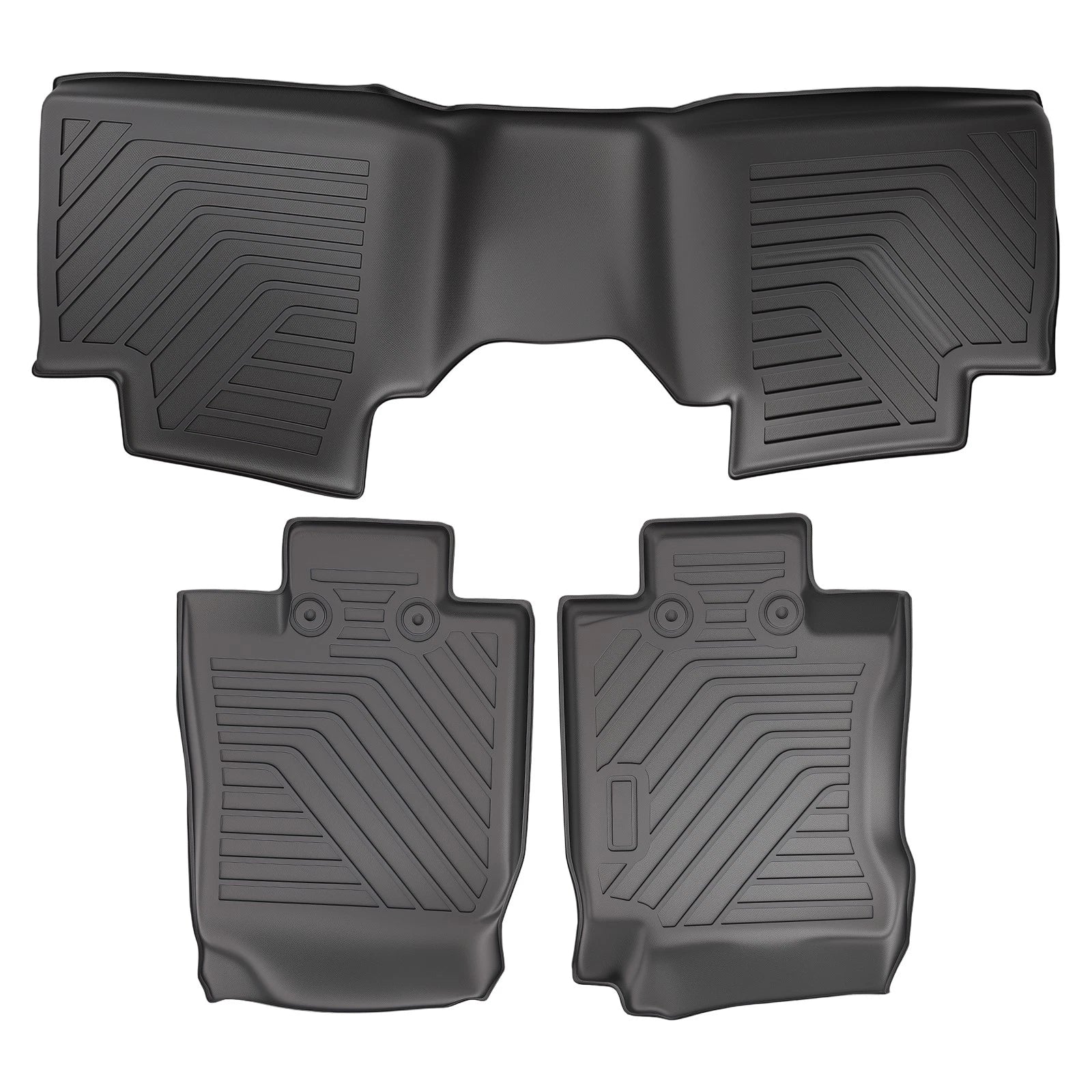 Set of 4 All Weather Floor Mats for Nissan Rogue (2014–2020) TPE Black Anti-Slip