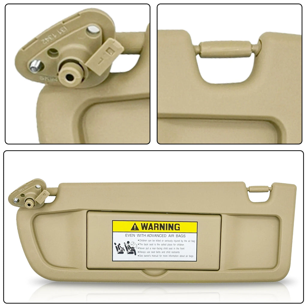 Left Side Sun Visor for Honda Civic (2006–2008) Pearl Ivory