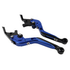 Blue Extendable Brake Clutch Levers for Kawasaki ZX1400/ZX14R/ZZR1400 (2006–2017)