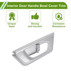Set of 4 Interior Door Handle Bowl Cover Trim for Honda CR-V (2017–2022) Silver Tone ABS