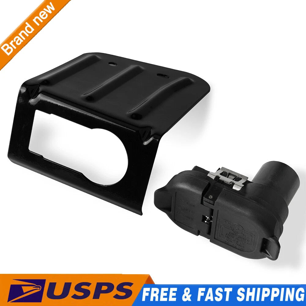 7 Way Trailer Brake Harness Towing Connector w/ Bracket for Ford F-150 (2008–2014)