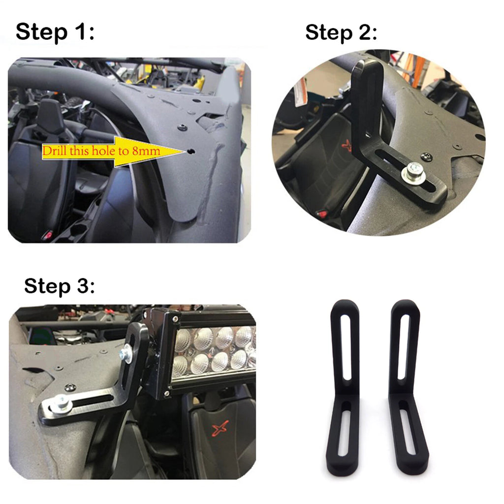 LED Light Bar Upper Roof Mounting Bracket for Can-Am Maverick X3 MAX (2017–2023)