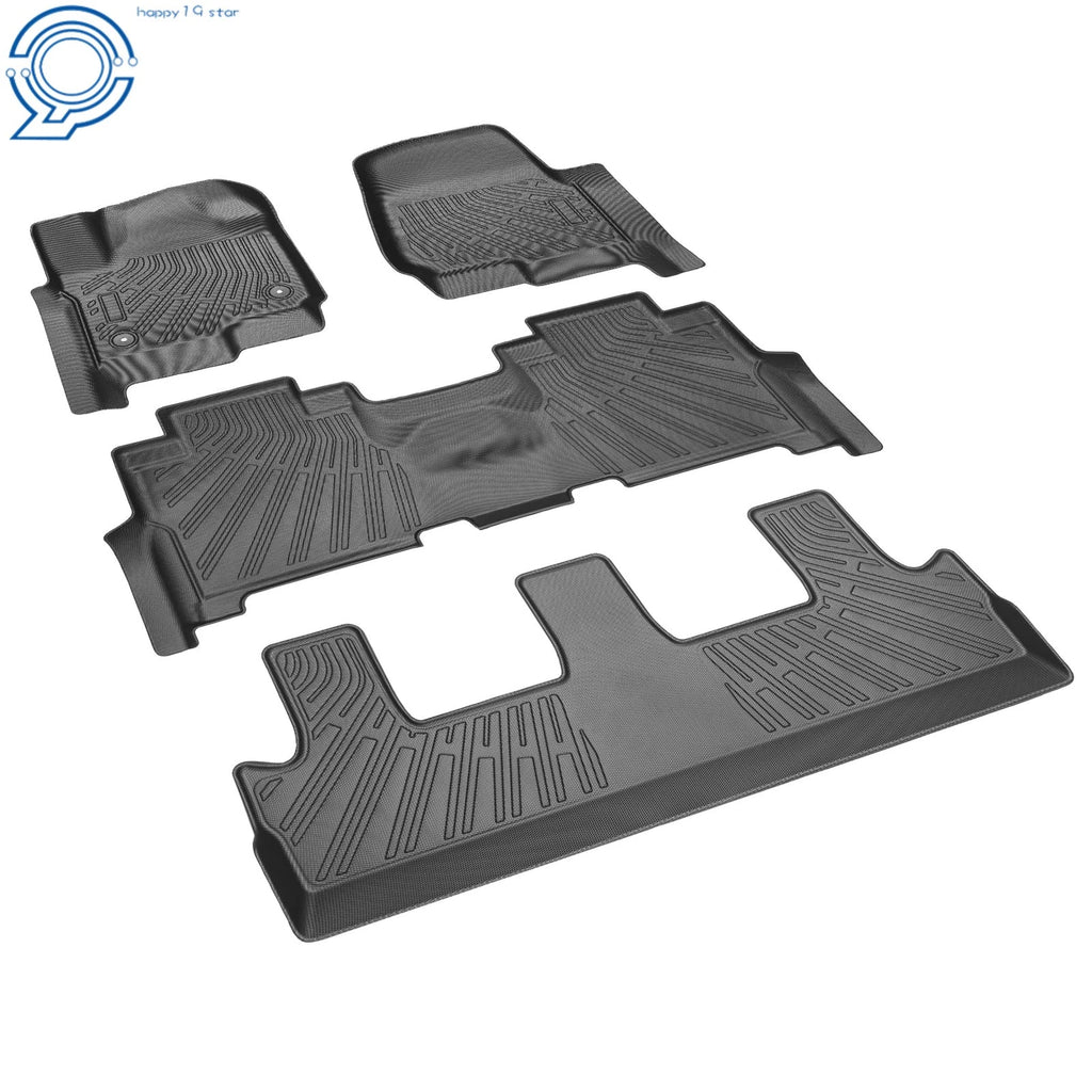 Set of 4 TPE 3D Floor Mats for Ford Expedition/Max 8-Seat (2018–2024)