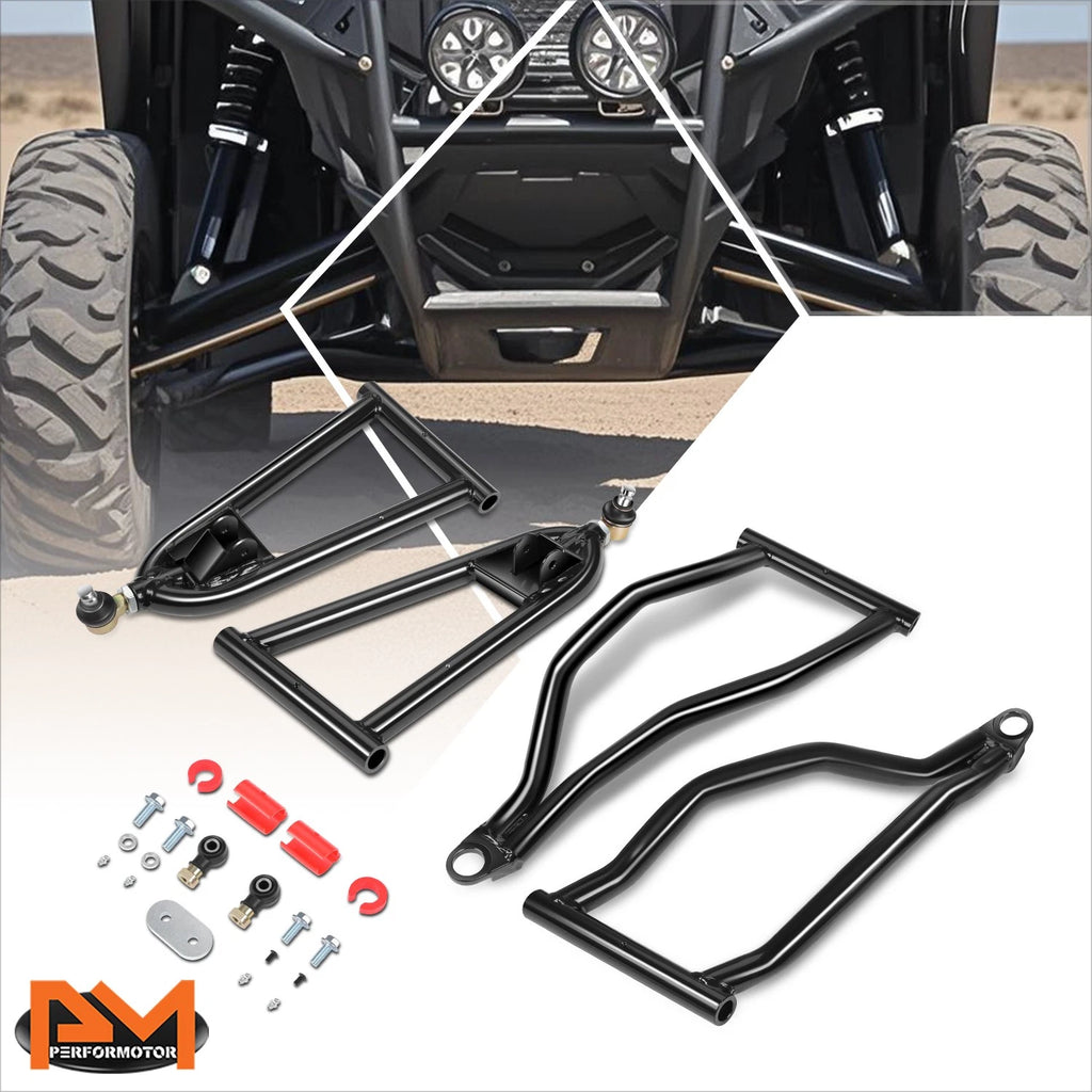 Set of 2 Tubular Front Upper & Lower Offset Control A-Arms for Polaris RZR S/4 (2009–2014)