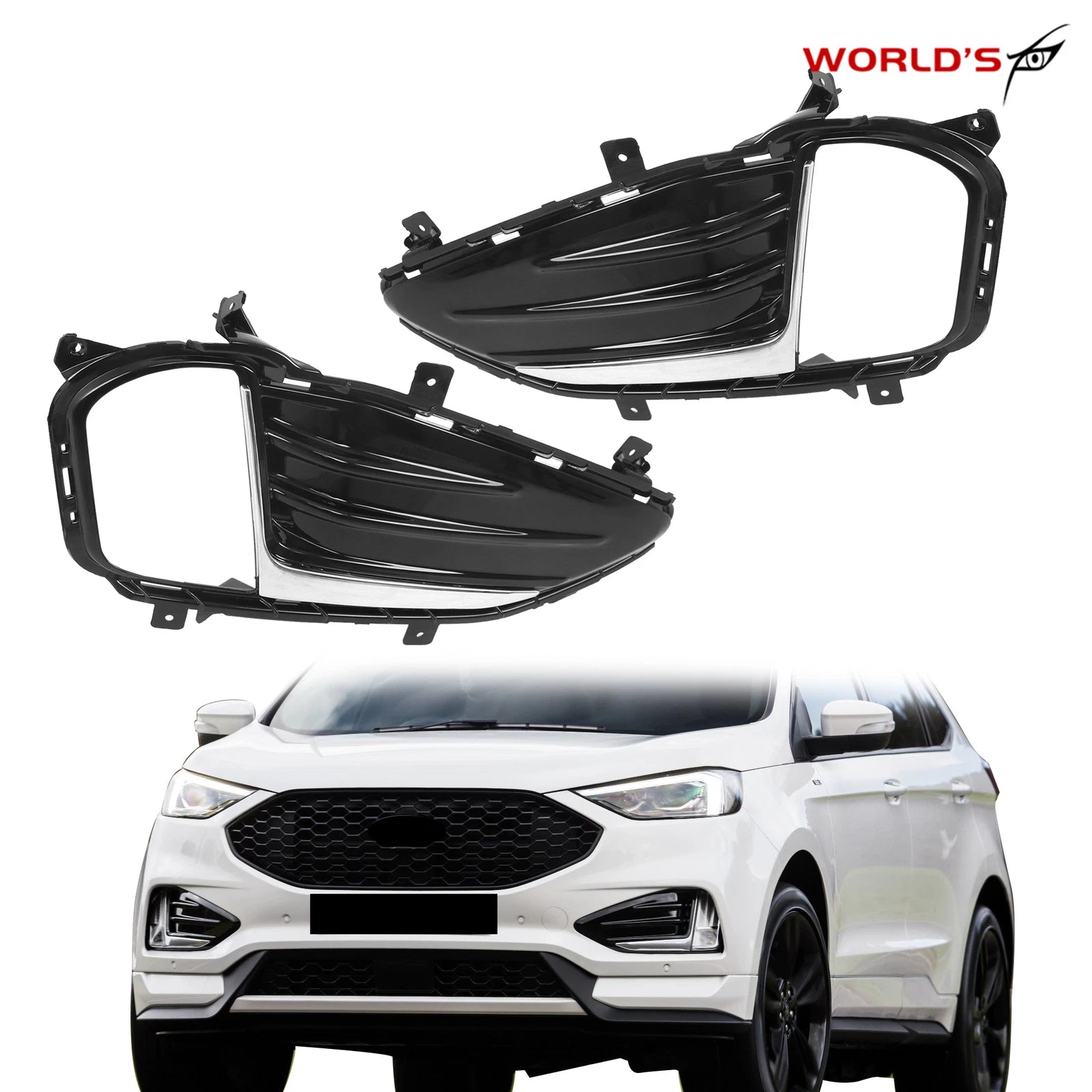 Chrome Trim Fog Light Cover for Ford Edge (2019–2022)