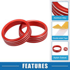 Set of 5 AC Audio Volume Knob Covers for Subaru BRZ GR86 (2022) Red