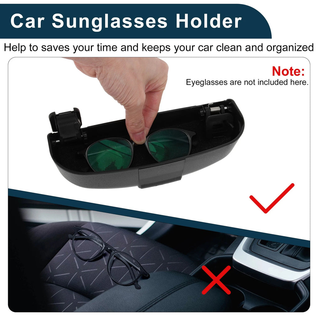Sunglasses Case for Mitsubishi Lancer (2008–2017) Eyeglasses Holder Black