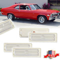Set of 4 Clear Lens Side Marker Lights for Chevy Nova (1970–1974)