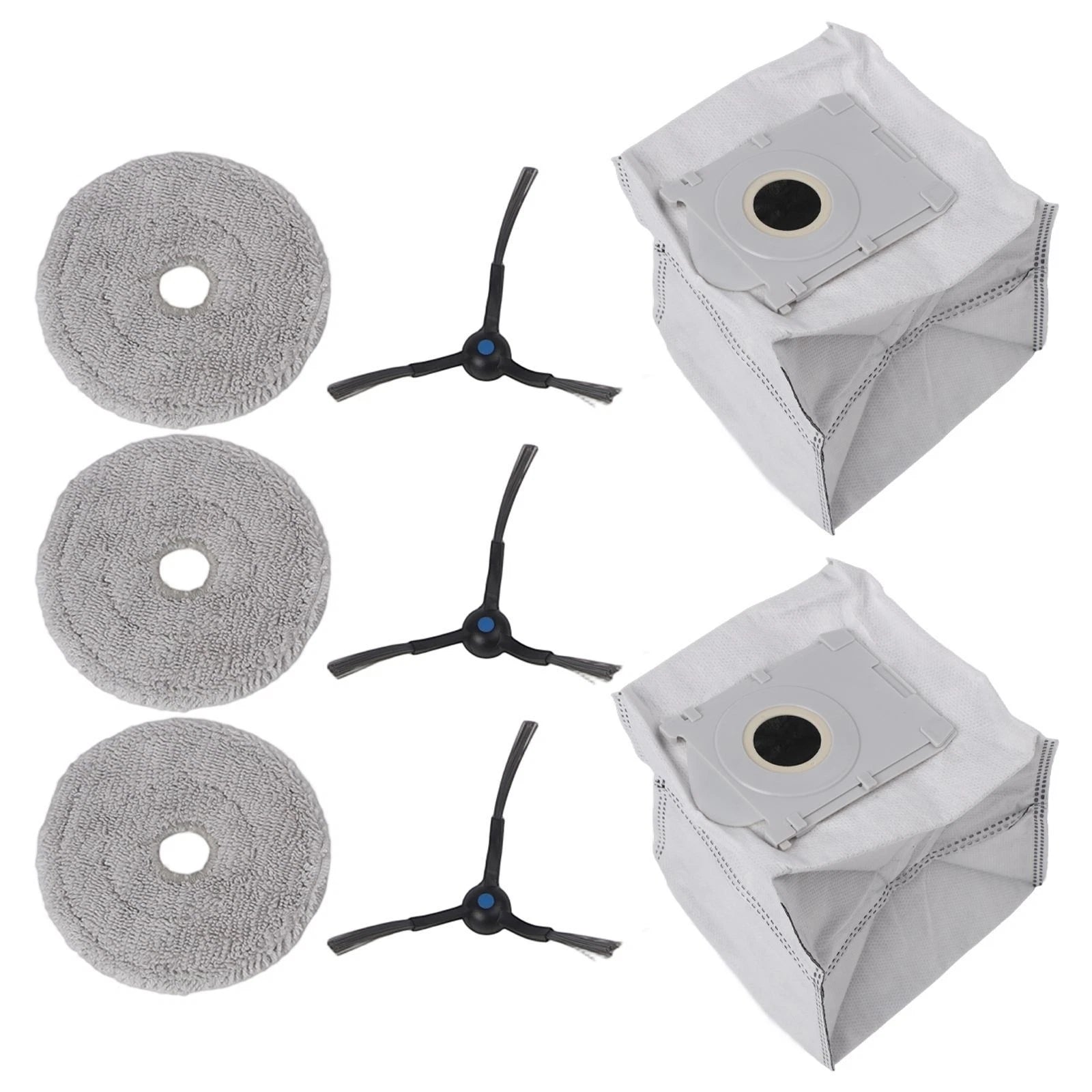 Complete Mop Cloth Dust Bag and Side Brush Kit for ECOVACS DEEBOT MINI (N/A)