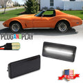 2X Smoke White LED Side Marker Lights for Chevy Corvette C3 (1974–1979)