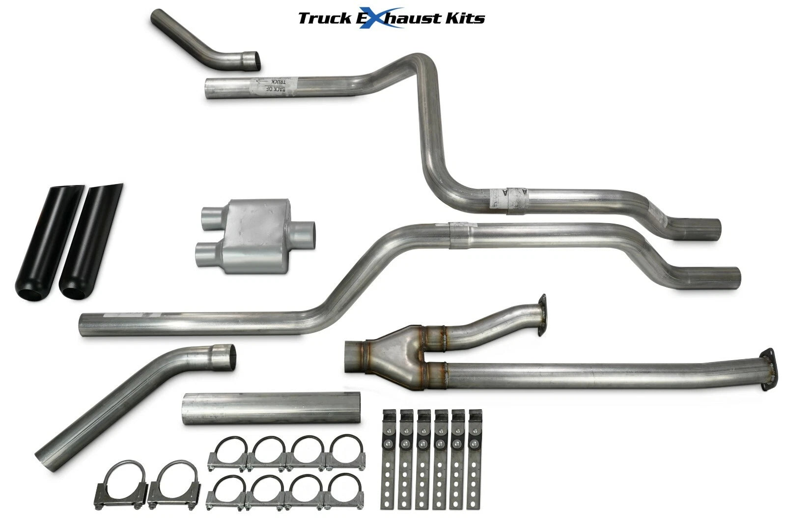 2.5" Dual Exhaust Kit for Toyota Tundra (2014–2021) - Black Tip
