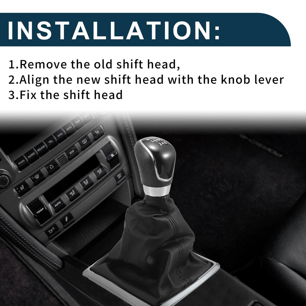 6 Speed Manual Gear Shift Knob with Cover for Ford Focus MK2 (2005–2012)