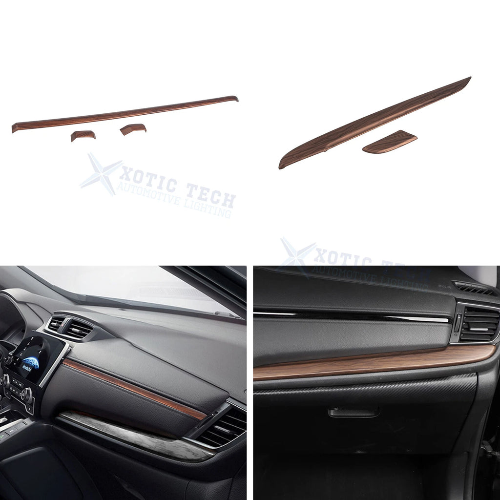Peach Wood ABS Console Dashboard Panel Stripe Cover for Honda CR-V (2017-2022)