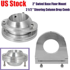 2" Swivel Base Floor Mount Steering Column Drop for GM Chevy Ford