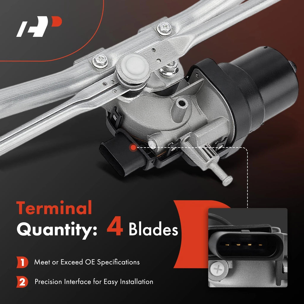 Wiper Motor & Linkage Assembly for Jeep Wrangler JL Gladiator (2018–2023)