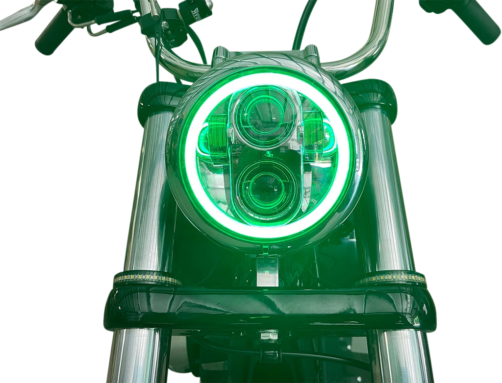5.75" Headlamp with Mounting Ring - Chrome for Custom Dynamics (PG-575-C)
