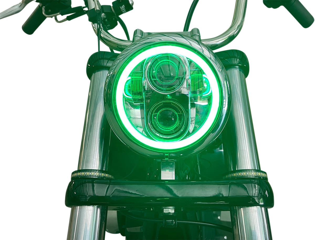 5.75" Headlamp with Mounting Ring - Chrome for Custom Dynamics (PG-575-C)