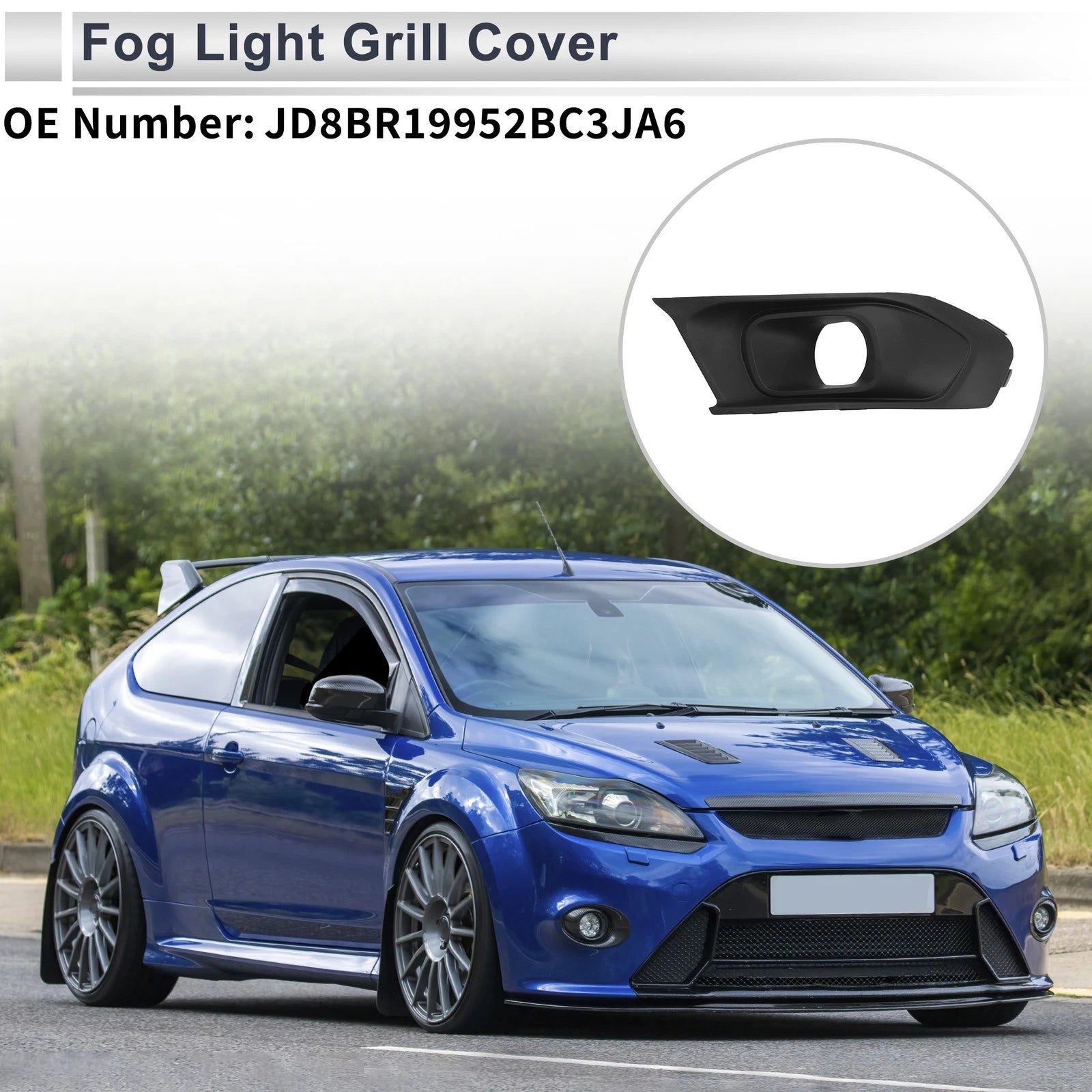 1 Pc Fog Light Grill for Ford Escort (2019) No.JD8BR19952BC3JA6