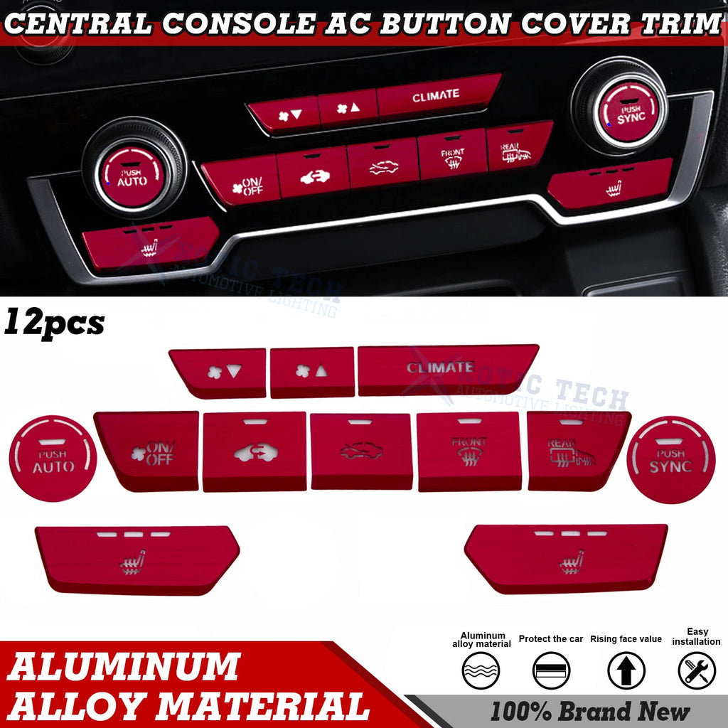 Aluminum Center Dashboard Switch Cover Trim for Honda CR-V (2017–2022)