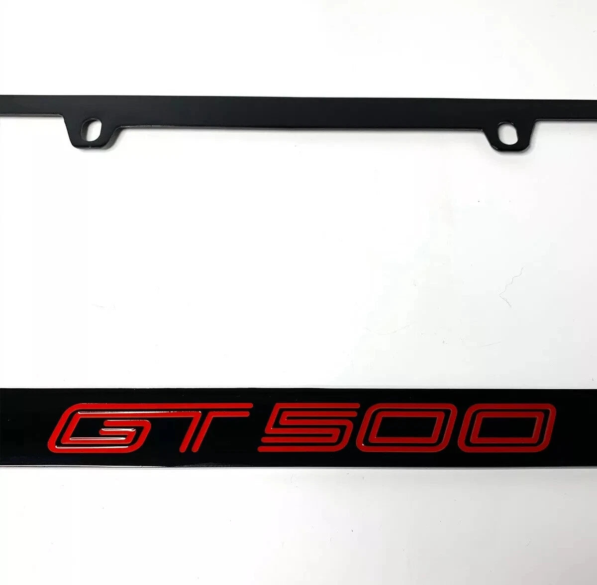 License Plate Frame Premium Engraved Black for Ford Mustang Shelby GT500 (2010–2024)