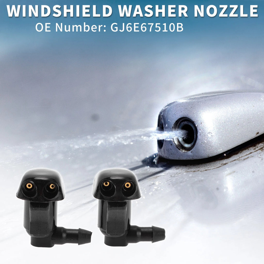 Set of 2 Front Windshield Washer Nozzles No.GJ6E67510B for Toyota MR2 (1989)