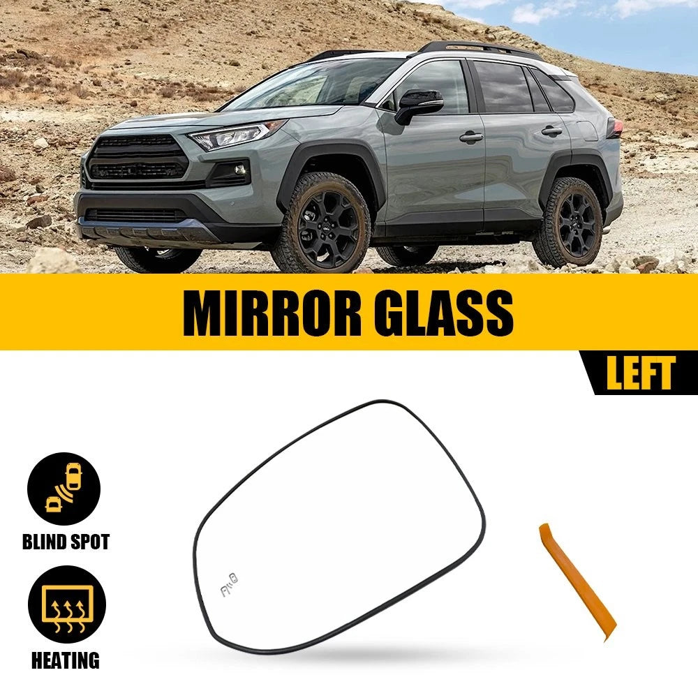 Heated Blind Spot Driver Side Mirror Glass for Toyota RAV4 (2019–2021)