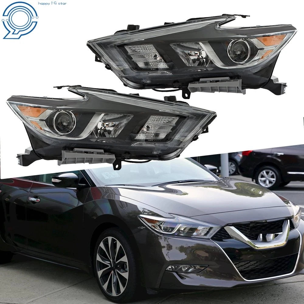 Set of 2 Halogen Headlights with LED DRL for Nissan Maxima (2016–2018)