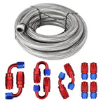 10FT AN8 Nylon Braided Oil Fuel Line + Fittings for Universal Applications