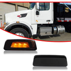 2X Smoke Amber LED Indicator Side Marker Light for Kenworth T680 (2016–2023)