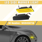 Set of 2 Front LED Side Marker Lights for Volkswagen (1K5 945 071A)