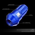 Set of 20 Closed End Lug Nuts M12 X1.25 24mm OD for J2