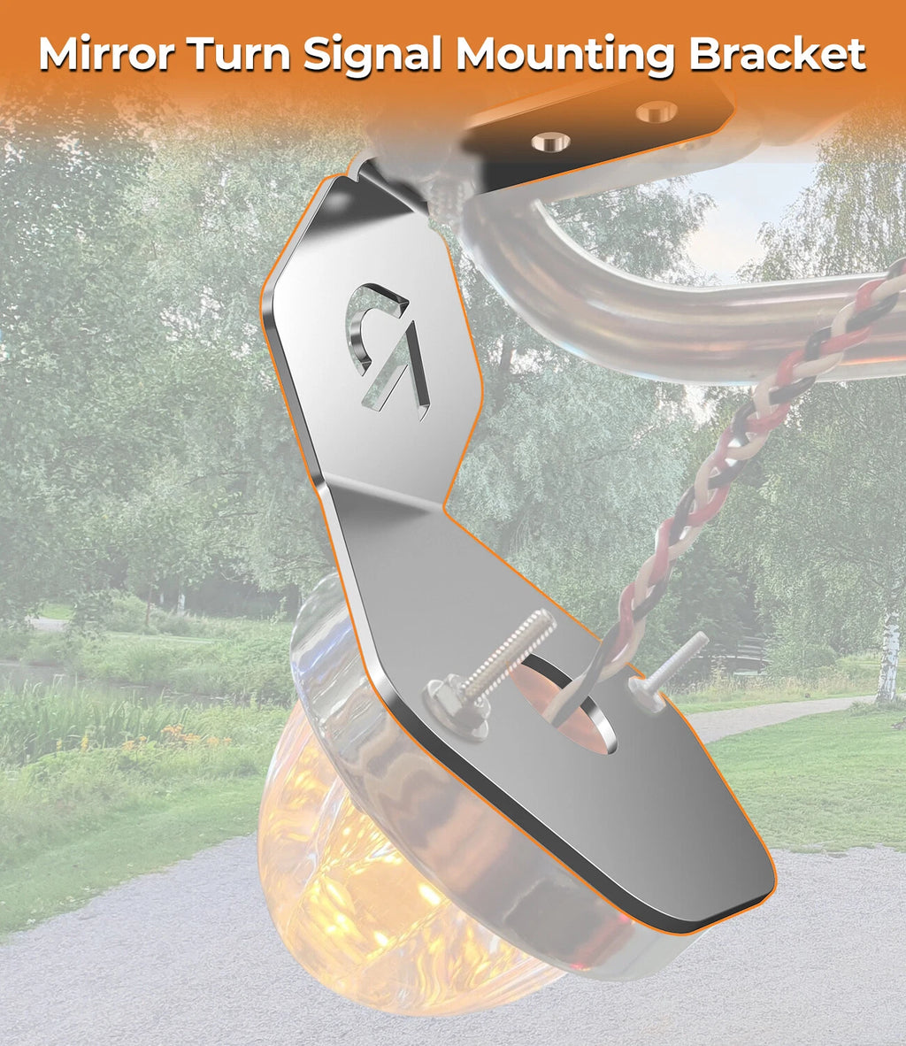 2X Turn Signal Light L-Bracket for Semi Tractors