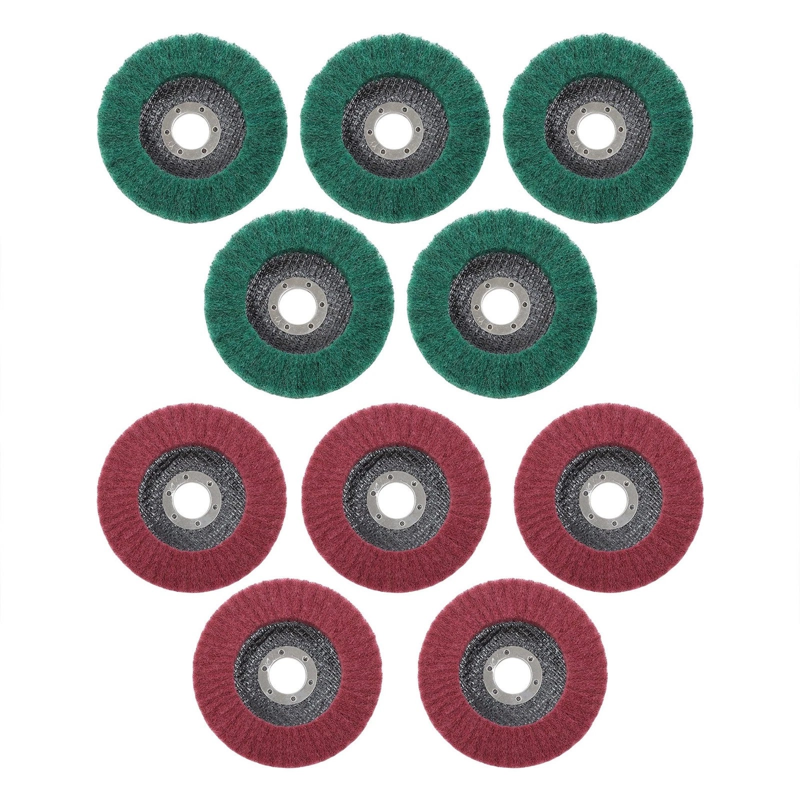 Set of 10 Flap Discs for Angle Grinder 180 & 320 Grit 4.5 Inch