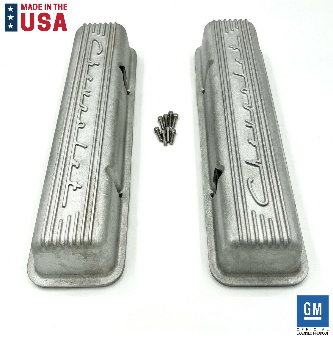 Finned Aluminum Valve Covers Replacement for Small Block Chevy (Chevrolet) (1967–1974)