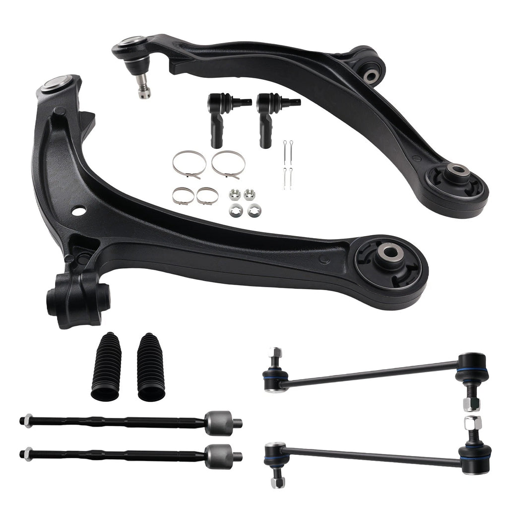 10x Front Lower Suspension Control Arms Sway Bar LInks For 2011-17 Honda Odyssey