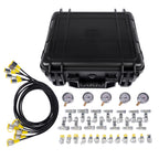 Hydraulic Pressure Test Kit for Automotive (5 Gauges, 5 Hoses, 13 Couplings, 14 Tee Connectors)