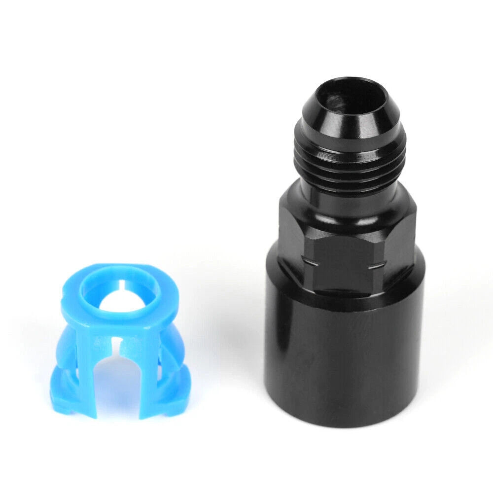 6AN to 3/8” Hose Quick Connect Fuel Rail Line Adapter Fittings for LS LS1 LS3