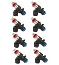 Set of 8 Fuel Injectors for Cadillac CTS, Chevy Camaro LSA (RWD)