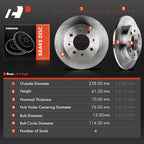 Rear Disc Brake Rotors for Kia Spectra/Spectra5 (2004–2009)
