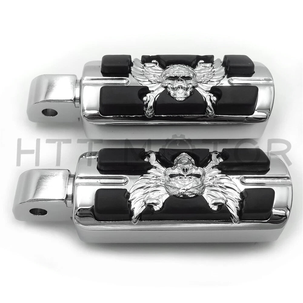 Pirate Skull Footpegs for Harley Softail Fat Boy FLFB, Fat Bob FXFB (2018–2023)
