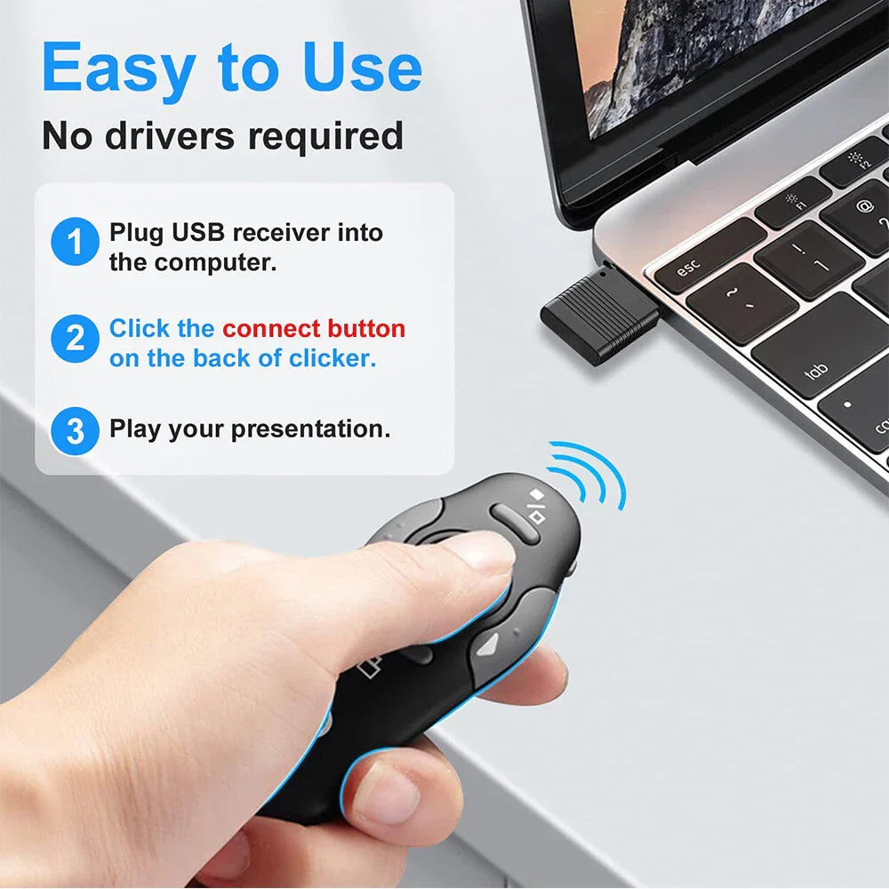 Wireless Presenter Remote Clicker for Mac/Laptop