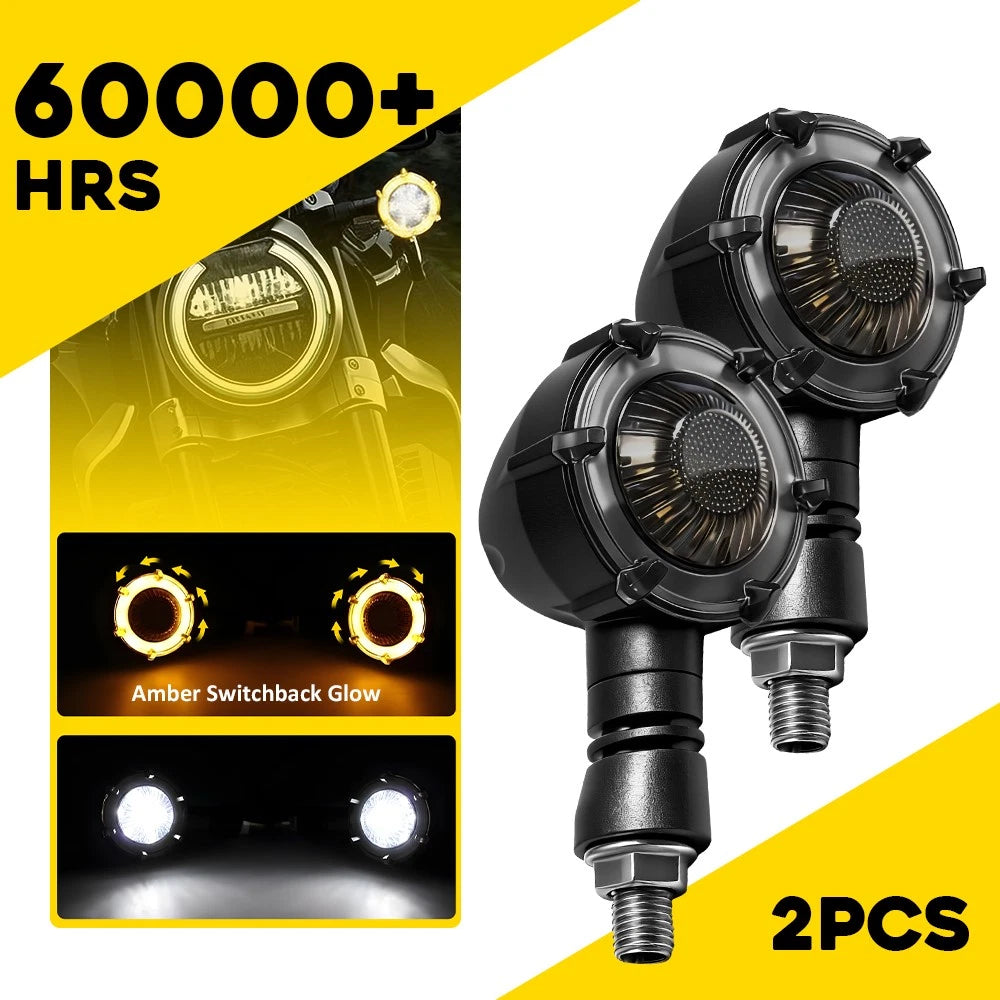 2X Smoked LED Turn Signal Lights for ATV