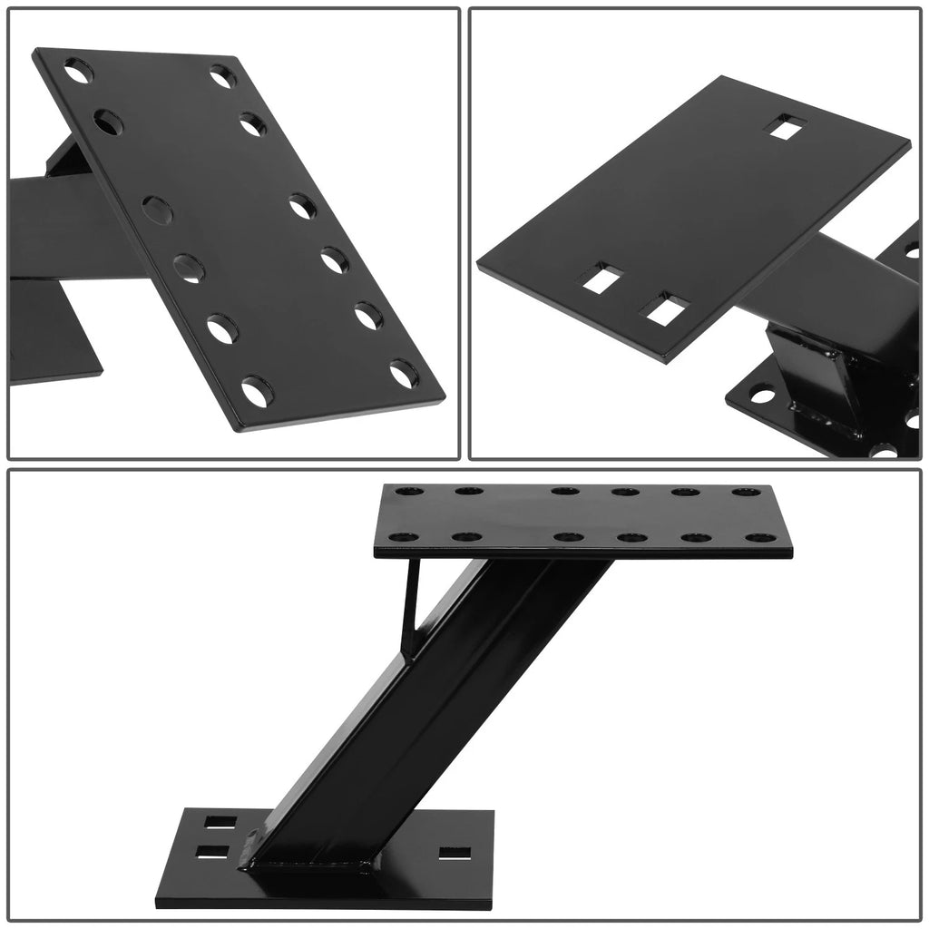 Rear Spare Tire Carrier for - 100 lbs, Black Powder-Coated