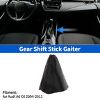 Gear Shift Stick Gaiter for Audi A6 C6 (2004–2011) Red Artificial Leather