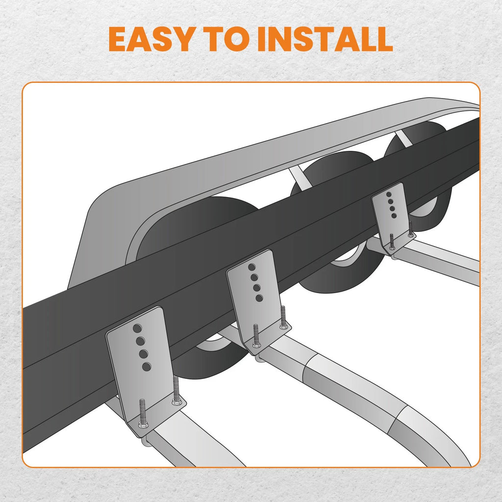 8" Galvanized L-Type Bunk Bracket Kit for Boat Trailer (3x3) (2010–2015)