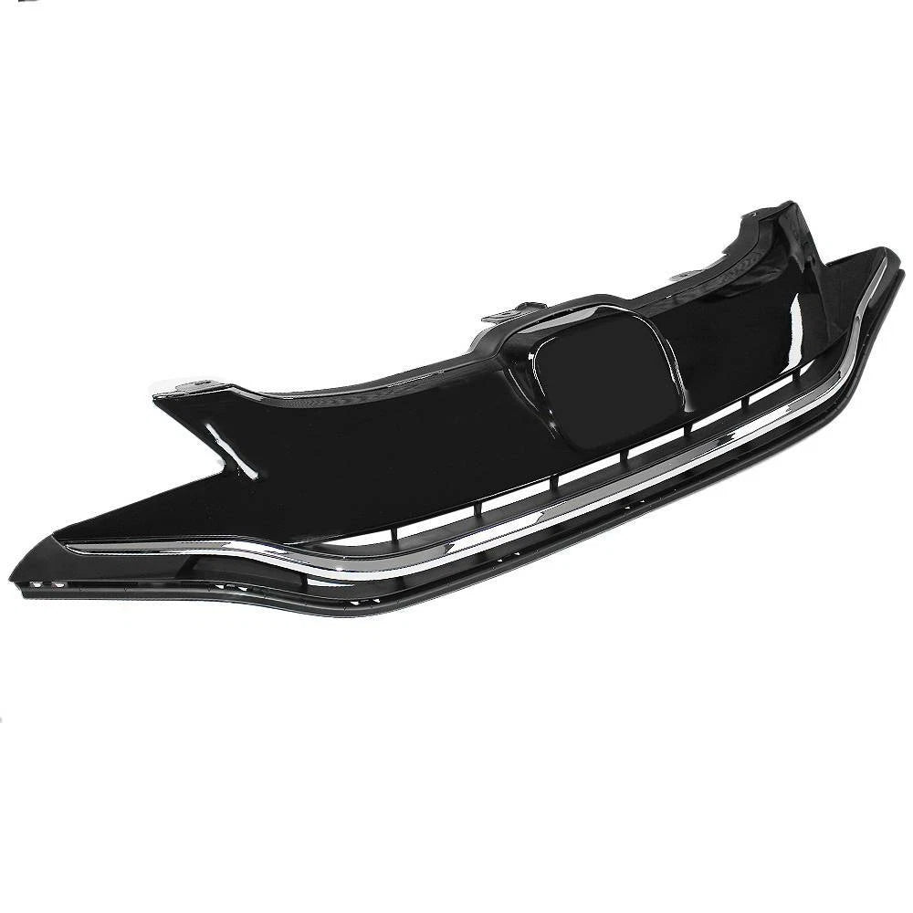 Front Bumper Grille Assembly for Honda Fit (2015–2017) ABS Chrome & Black