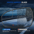 Left Driver Side Power Heated Mirror Glass for Ford Fusion (2013–2020)