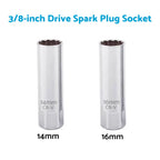 12 Point Spark Plug Socket 14mm/16mm for Auto Car (3/8" Drive)